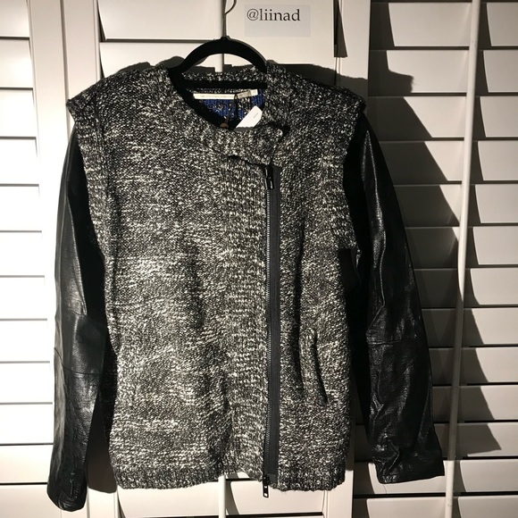 🔥Anthropologie Twelfth Street by Cynthia Vincent Contrast Sleeve Jacket - Picture 4 of 12